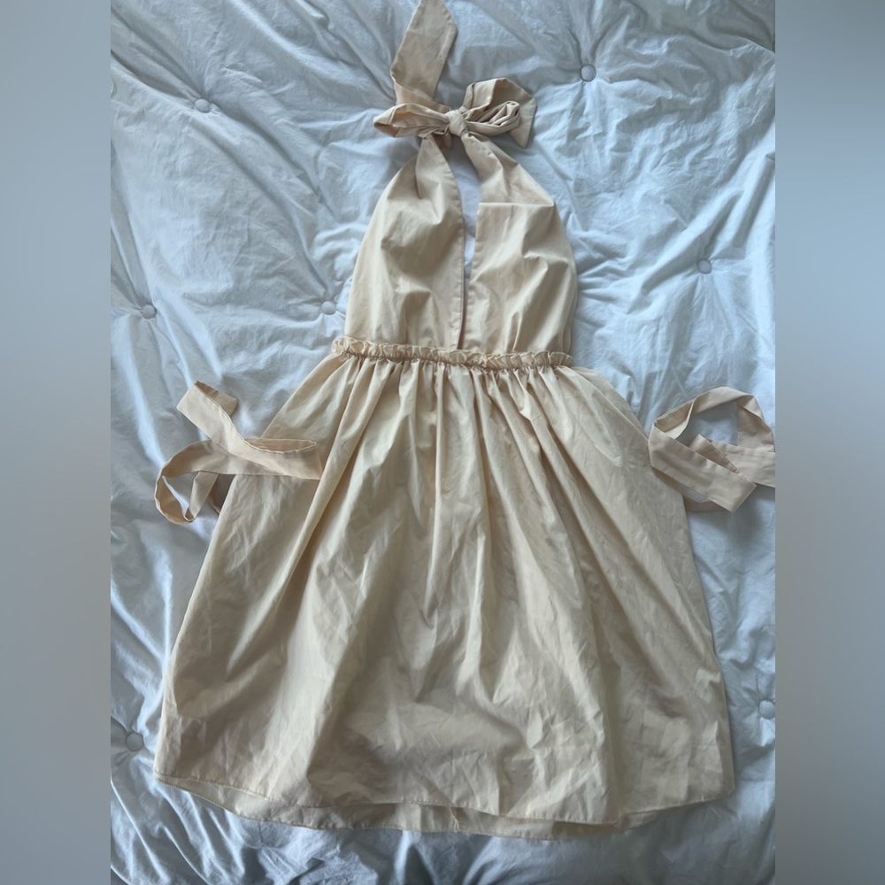 SHEIN cream colored dress! Halter, very light. Tags removed but never worn!